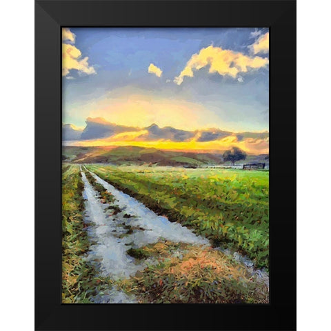 Long Way Home II Black Modern Wood Framed Art Print by Medeiros, Celito