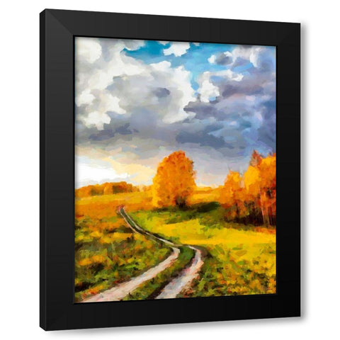 Long Way Home III Black Modern Wood Framed Art Print with Double Matting by Medeiros, Celito