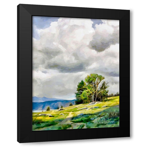 White Clouds IV Black Modern Wood Framed Art Print by Medeiros, Celito
