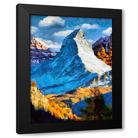 Matternhorn in the Alps II Black Modern Wood Framed Art Print by Medeiros, Celito