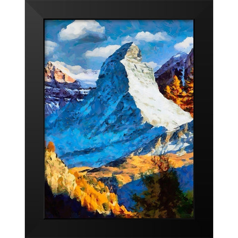 Matternhorn in the Alps II Black Modern Wood Framed Art Print by Medeiros, Celito