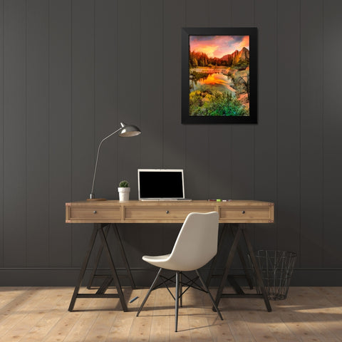 Dolomity Mountains IV Black Modern Wood Framed Art Print by Medeiros, Celito