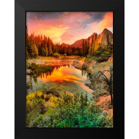 Dolomity Mountains IV Black Modern Wood Framed Art Print by Medeiros, Celito