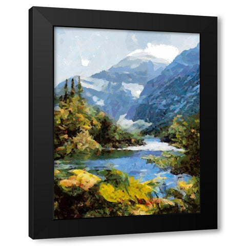 Wild River II Black Modern Wood Framed Art Print by Medeiros, Celito