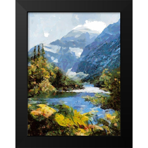 Wild River II Black Modern Wood Framed Art Print by Medeiros, Celito