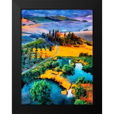 Tuscany Black Modern Wood Framed Art Print by Medeiros, Celito