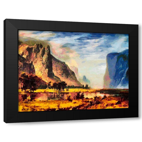 Yosemite NP4 Black Modern Wood Framed Art Print with Double Matting by Medeiros, Celito