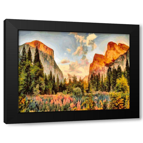 Yosemite NP5 Black Modern Wood Framed Art Print by Medeiros, Celito