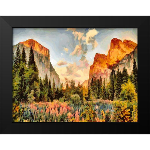 Yosemite NP5 Black Modern Wood Framed Art Print by Medeiros, Celito