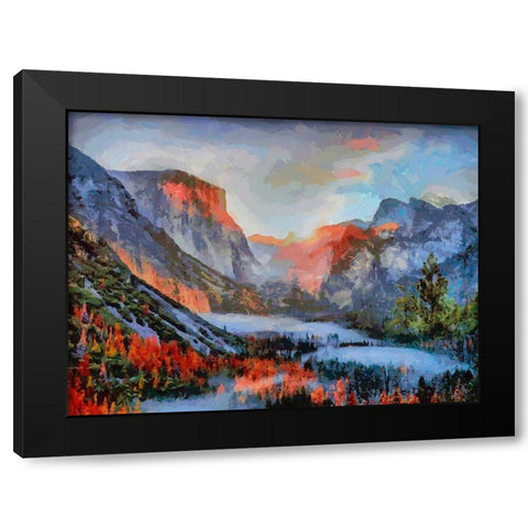 Yosemite NP6 Black Modern Wood Framed Art Print by Medeiros, Celito
