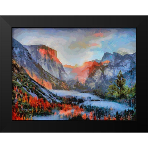 Yosemite NP6 Black Modern Wood Framed Art Print by Medeiros, Celito