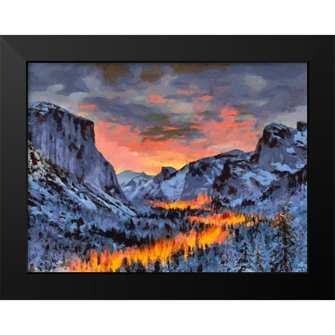 Yosemite NP7 Black Modern Wood Framed Art Print by Medeiros, Celito