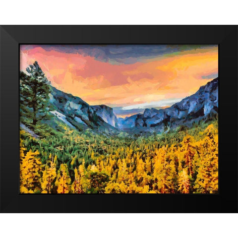 Yosemite NP10 Black Modern Wood Framed Art Print by Medeiros, Celito