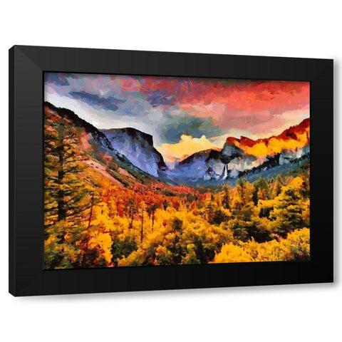 Yosemite NP11 Black Modern Wood Framed Art Print with Double Matting by Medeiros, Celito