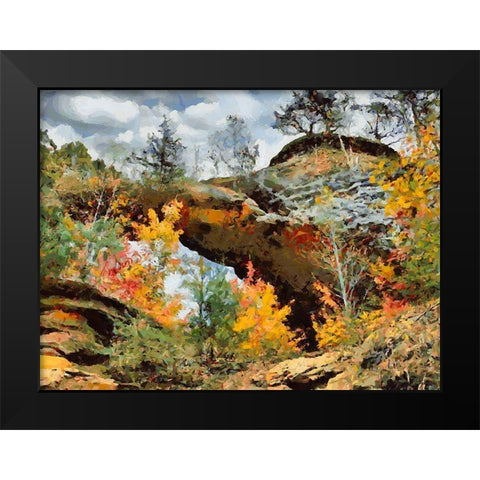 National Parks 2 Black Modern Wood Framed Art Print by Medeiros, Celito