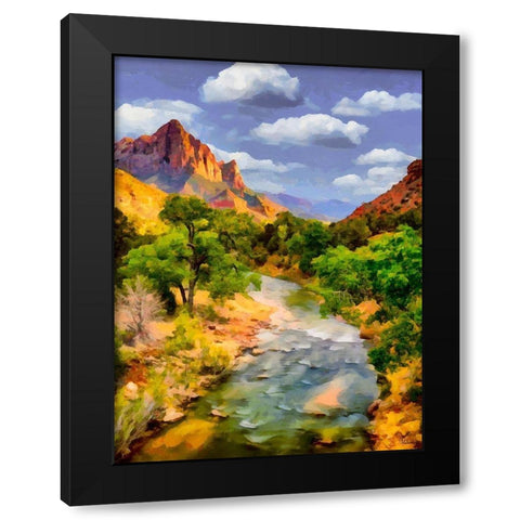 Great National Parks V Black Modern Wood Framed Art Print by Medeiros, Celito