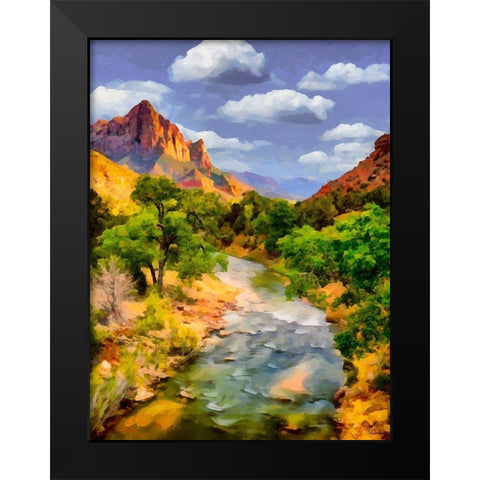 Great National Parks V Black Modern Wood Framed Art Print by Medeiros, Celito