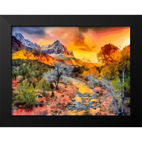 Great National Parks X Black Modern Wood Framed Art Print by Medeiros, Celito