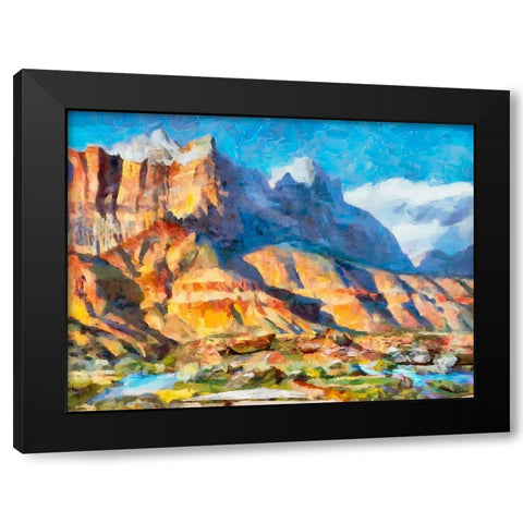 Great National Parks XI Black Modern Wood Framed Art Print by Medeiros, Celito