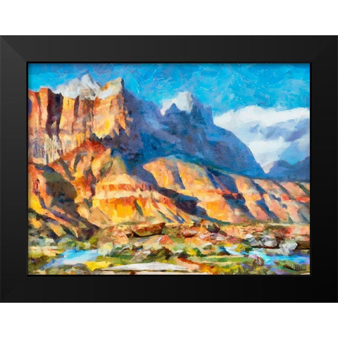 Great National Parks XI Black Modern Wood Framed Art Print by Medeiros, Celito