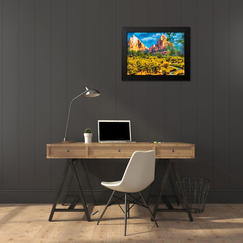 Great National Parks XII Black Modern Wood Framed Art Print by Medeiros, Celito
