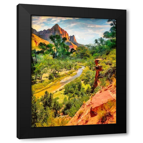Beauty of Rocks II Black Modern Wood Framed Art Print with Double Matting by Medeiros, Celito