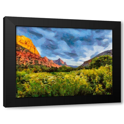 Beauty of Rocks V Black Modern Wood Framed Art Print with Double Matting by Medeiros, Celito