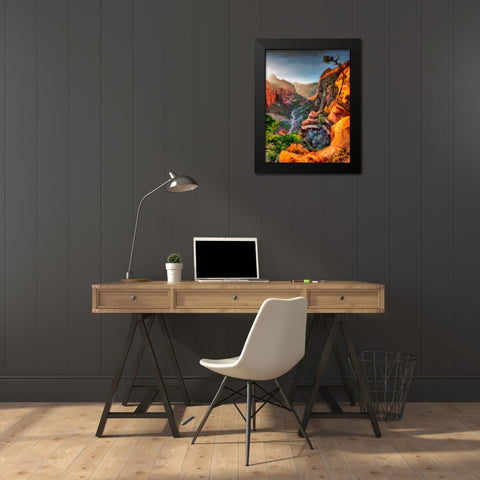 Beauty of Rocks X Black Modern Wood Framed Art Print by Medeiros, Celito