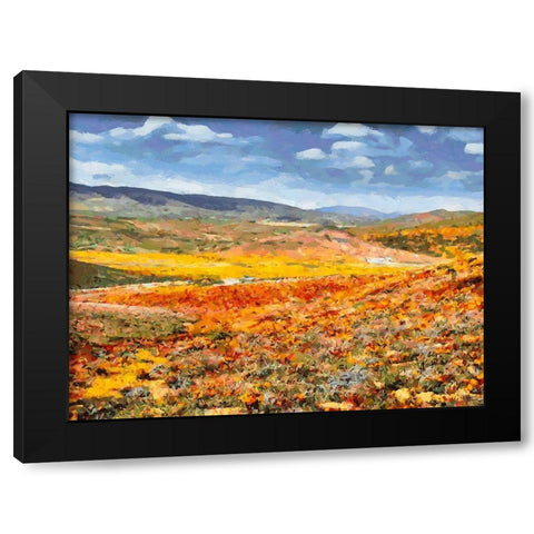 Yellow Meadow XII Black Modern Wood Framed Art Print by Medeiros, Celito