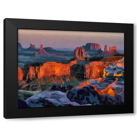 Monument Valley NP 2 Black Modern Wood Framed Art Print by Medeiros, Celito