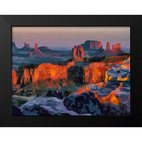 Monument Valley NP 2 Black Modern Wood Framed Art Print by Medeiros, Celito