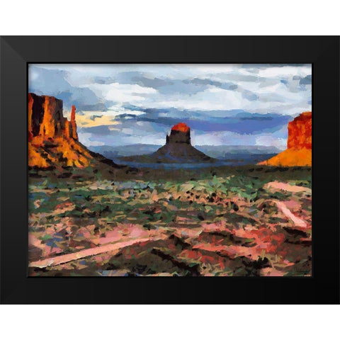 Monument Valley NP 3 Black Modern Wood Framed Art Print by Medeiros, Celito