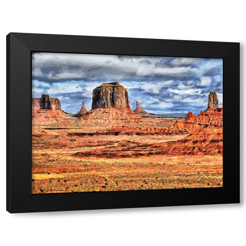 Monument Valley NP 5 Black Modern Wood Framed Art Print by Medeiros, Celito