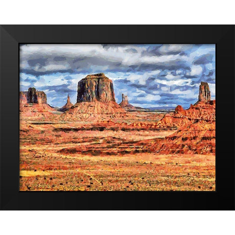 Monument Valley NP 5 Black Modern Wood Framed Art Print by Medeiros, Celito
