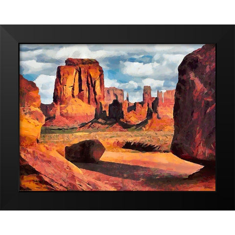 Monument Valley NP 9 Black Modern Wood Framed Art Print by Medeiros, Celito