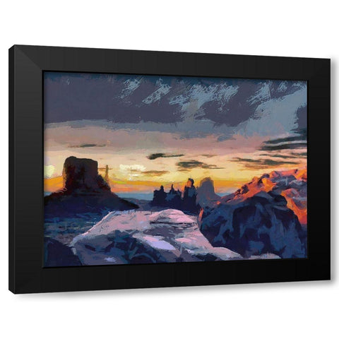 Monument Valley NP 12 Black Modern Wood Framed Art Print by Medeiros, Celito