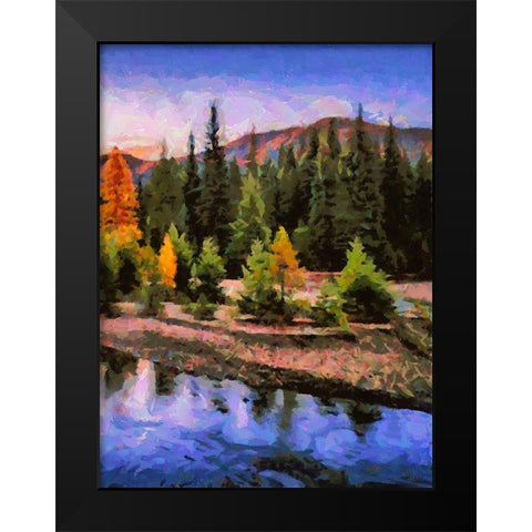 Great Yellowstone NP 1 Black Modern Wood Framed Art Print by Medeiros, Celito
