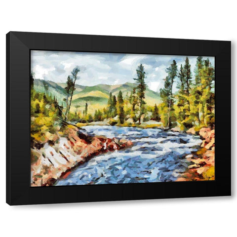 Great Yellowstone NP 10 Black Modern Wood Framed Art Print with Double Matting by Medeiros, Celito