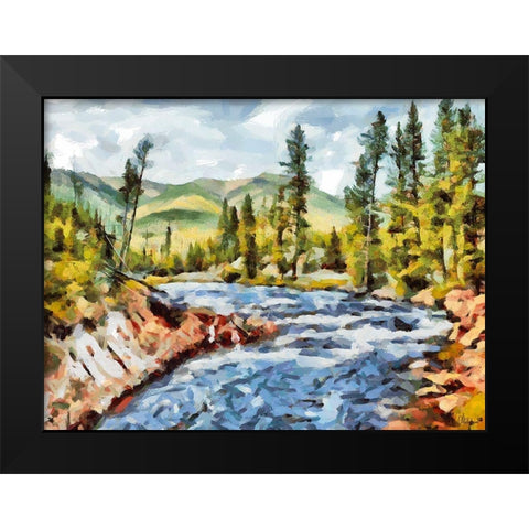 Great Yellowstone NP 10 Black Modern Wood Framed Art Print by Medeiros, Celito