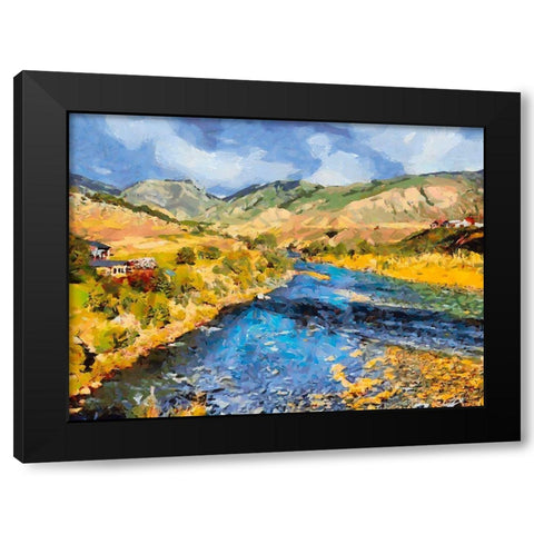 Great Yellowstone NP 11 Black Modern Wood Framed Art Print with Double Matting by Medeiros, Celito