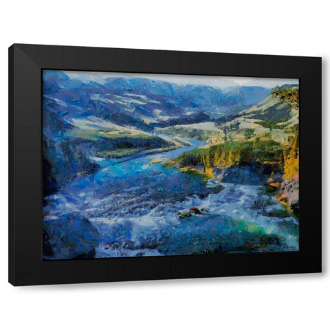 Great Yellowstone NP 15 Black Modern Wood Framed Art Print with Double Matting by Medeiros, Celito