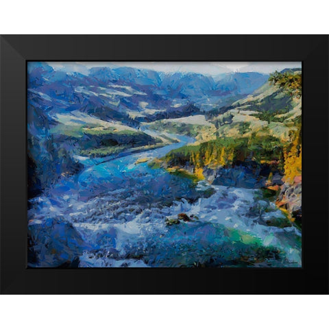 Great Yellowstone NP 15 Black Modern Wood Framed Art Print by Medeiros, Celito