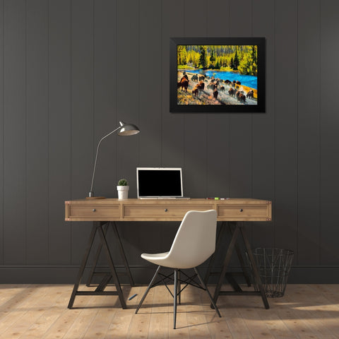 Great Yellowstone NP 16 Black Modern Wood Framed Art Print by Medeiros, Celito