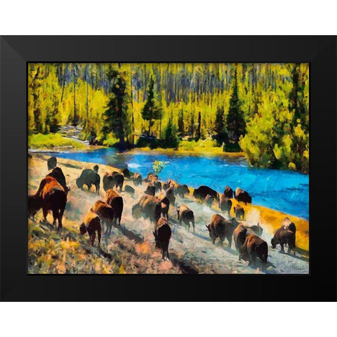 Great Yellowstone NP 16 Black Modern Wood Framed Art Print by Medeiros, Celito