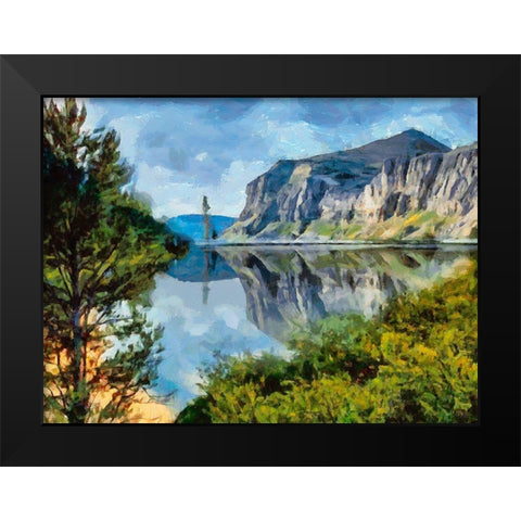 Great National Parks I Black Modern Wood Framed Art Print by Medeiros, Celito