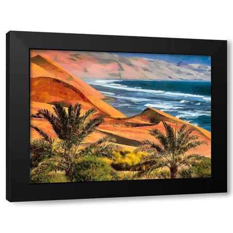 Arabic Landscape I Black Modern Wood Framed Art Print by Medeiros, Celito