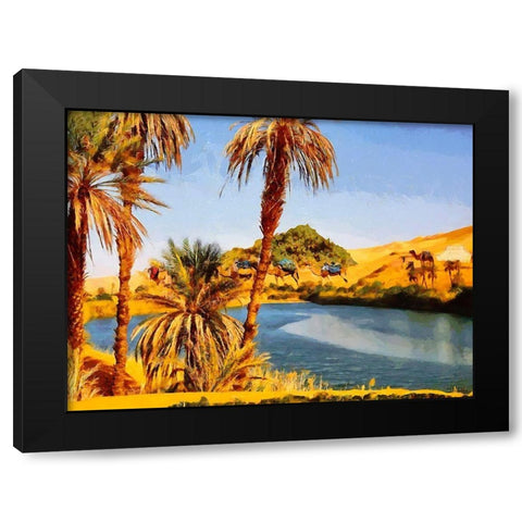 Arabic Landscape II Black Modern Wood Framed Art Print by Medeiros, Celito