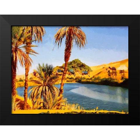 Arabic Landscape II Black Modern Wood Framed Art Print by Medeiros, Celito