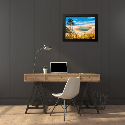 Arabic Landscape III Black Modern Wood Framed Art Print by Medeiros, Celito