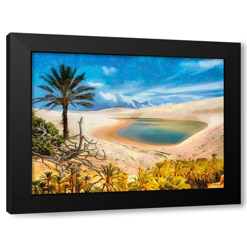 Arabic Landscape III Black Modern Wood Framed Art Print by Medeiros, Celito
